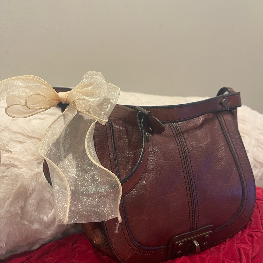 Fossil Tan Leather Shoulder Bag